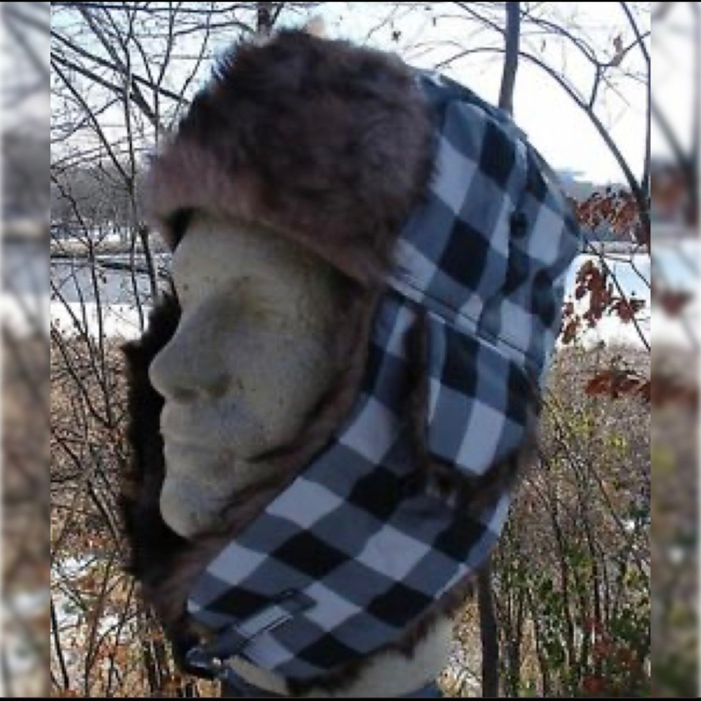 Black & White Plaid Russian Hat